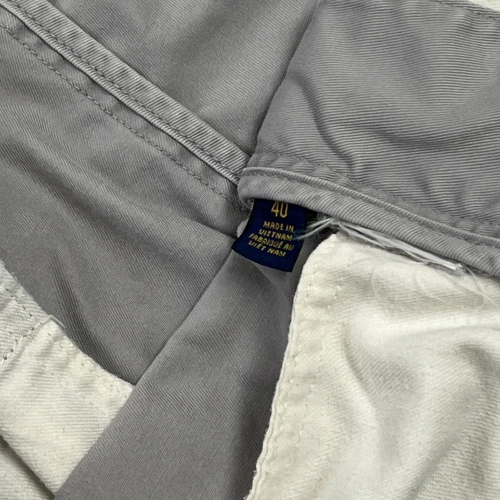 Polo Ralph Lauren Men's Chino Shorts Light Gray Relaxed Fit Size 40 Flat Front
